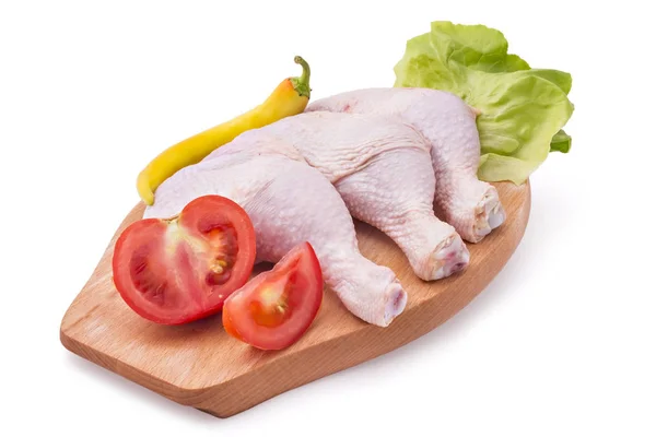 Fresh raw chicken legs arrangement Stock Image
