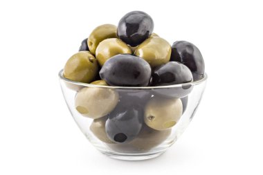 Taze çiğ siyah ve yeşil zeytin