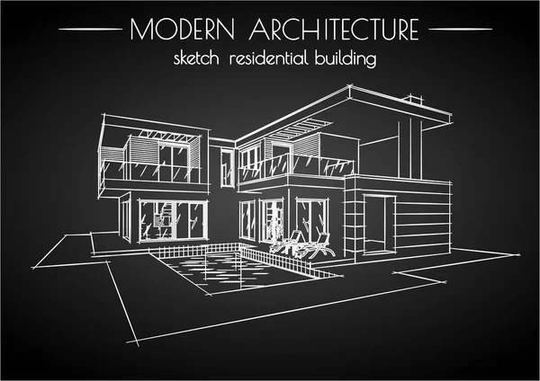 modern mimari kroki konut yapı