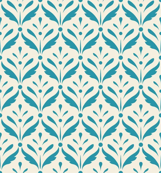 Klassisch blühendes blaues Stoffmuster, Tapete. Schön. abstrakte Vektor nahtlose Textur — Stockvektor