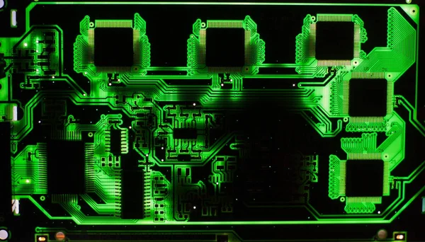 Komputer chip światło i blask — Zdjęcie stockowe