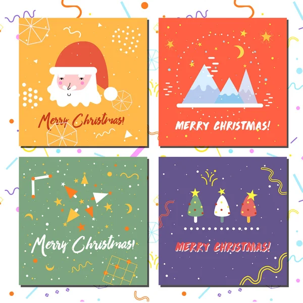 Simples cartes de vœux joyeux Noël — Image vectorielle