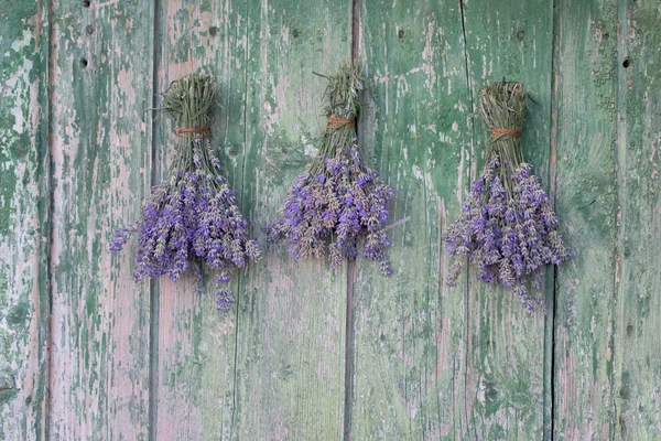 Drie lavendel boeketten — Stockfoto