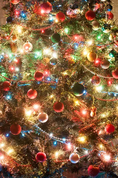 Χριστουγεννιάτικο δέντρο φώτα — Φωτογραφία Αρχείου