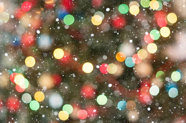 Vánoční světelný bokeh — Stock fotografie
