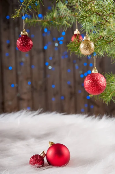 Decoração de Natal com bolas — Fotografia de Stock