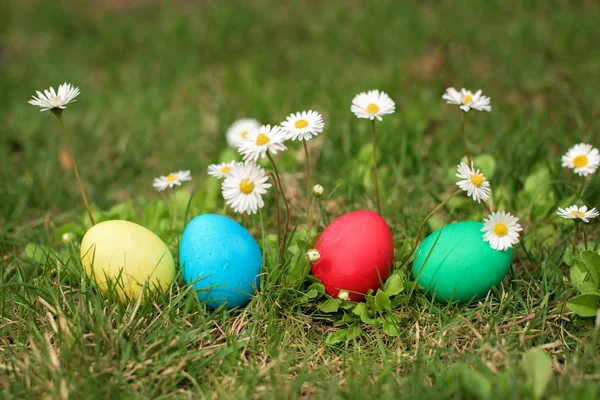 Huevos de Pascua en fila —  Fotos de Stock