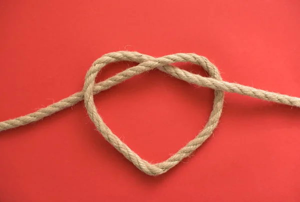 The shape of a heart of a rope — Stock Photo, Image