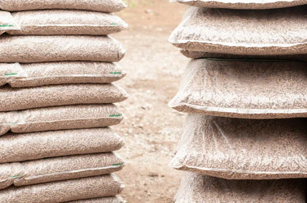 Houten biomassa-pellets — Stockfoto