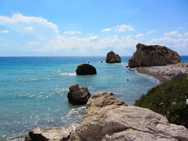 Sevgi sahil. Afrodit kayalıkları - Aphrodite's birthplace yakınındaki Papho