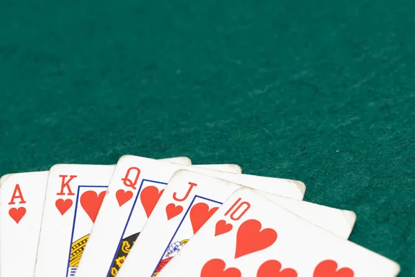 playing cards on black background