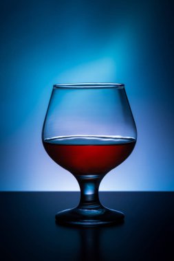 empty glass of cognac