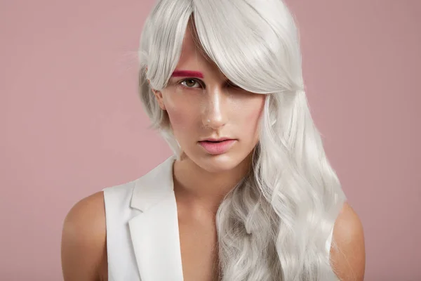 woman with grey hair