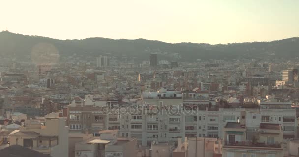 Pan across cityscape panorama. 60 fps for slow motion — Stock Video