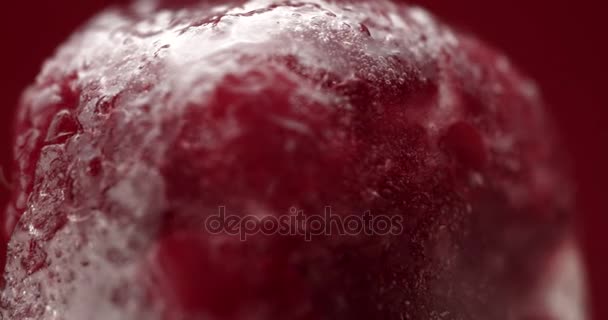 Helado congelado con bayas. Helado jugoso hecho a mano — Vídeos de Stock