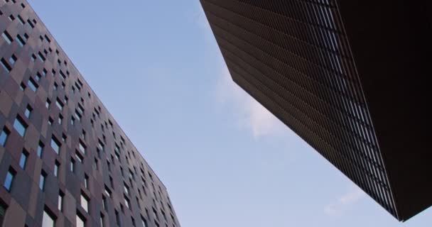 기업 건물입니다. 하늘 하늘-스 크레이 퍼에의 반영 — 비디오