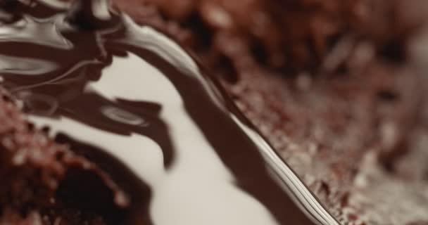 Primer plano de textura de chocolate — Vídeos de Stock
