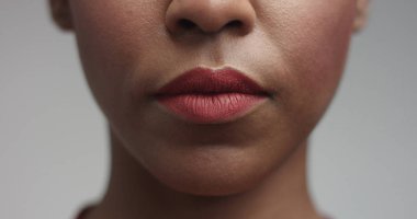 WOMANS ağız portre