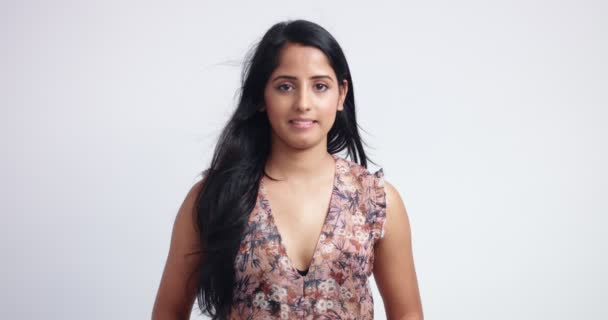 Gorgeous Indian Woman In Flowy Sleeveless Blouse Stock Video Gorgeous Indian Woman In Flowy Sleeveless Blouse Stock Video