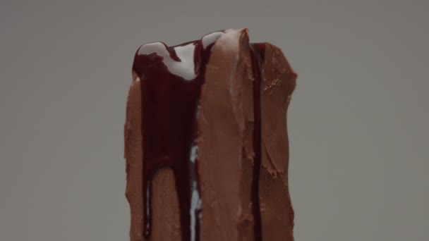 brique de mousse au chocolat gros plan 