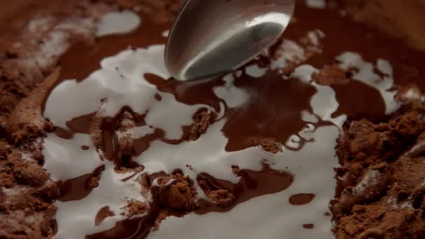 Clip de textura de chocolate macro — Vídeos de Stock