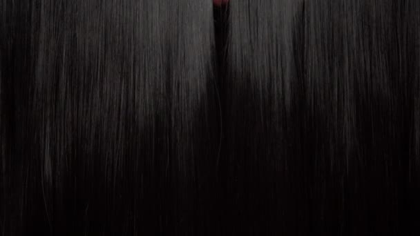 Textura del cabello fondo, ninguna persona — Vídeo de stock