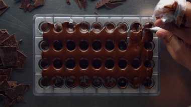 el pastery Torba Dolum şeker kalıp ile Üstten Görünüm