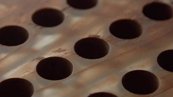 Muffa vuota di candele al cioccolato — Foto Stock