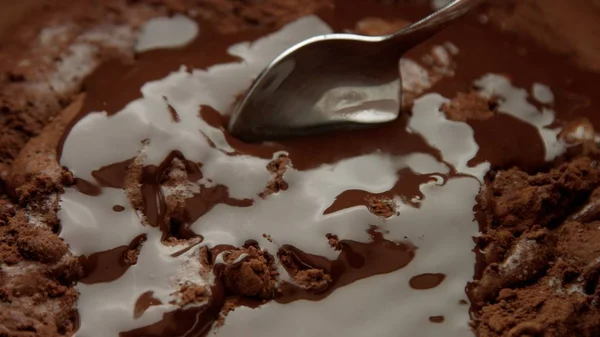 Macro textura de chocolate primer plano —  Fotos de Stock
