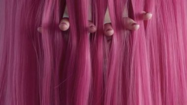 pembe yaratıcı renk saç doku portre