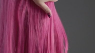 pembe yaratıcı renk saç doku portre