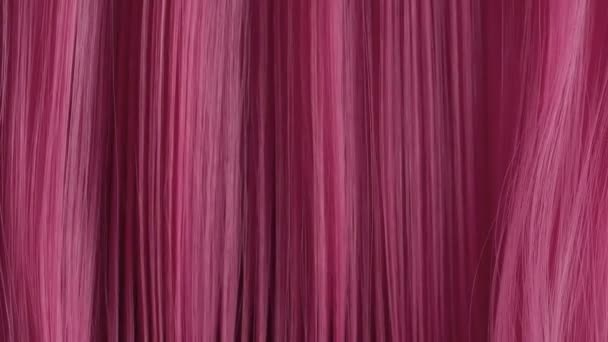 Pink creative color hair texture closeup Royalty Free Stock Video