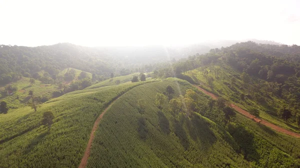 Berglandschaft am Morgen in Thailand. — Stockfoto