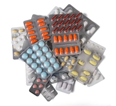 Group of medicines clipart