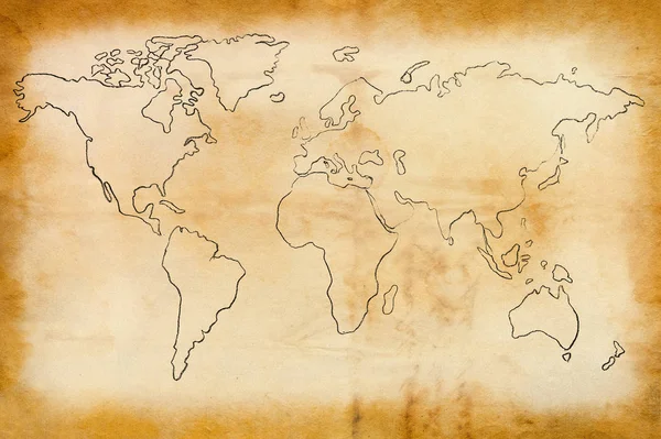 Carte de l'ancien monde — Photo