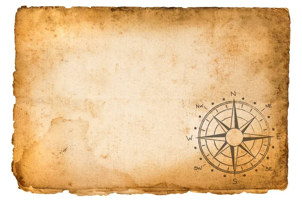 Parchment with compass rose — Stock Photo, Image