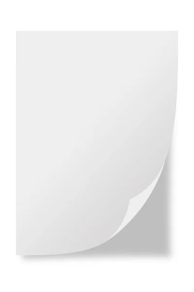Φύλλο λευκό χαρτί — Φωτογραφία Αρχείου