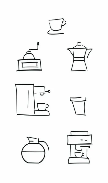 Coffee icons — Stock Photo, Image