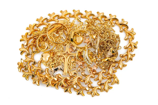 Gruppo di gioielli in oro — Foto Stock