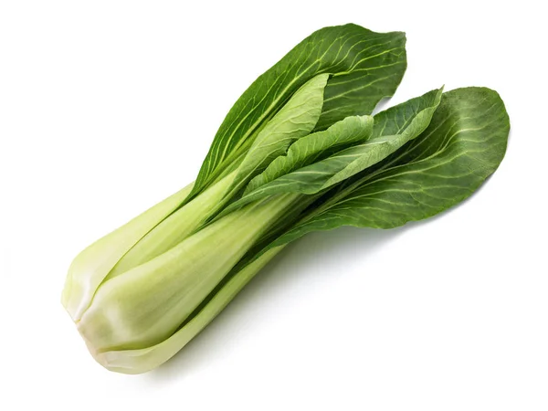 Pak Choi Brassica Rapa Chinensis Isolado Sobre Branco — Fotografia de Stock