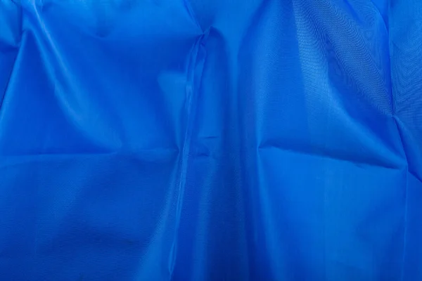 Background Wrinkled Blue Silk Fabric — Stock Photo, Image