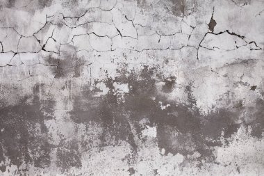 Eski beton duvar çatlaklar. Yaşlı kırık alçı duvar arka plan ve doku tarzı. Çimento üzerinde tasarım