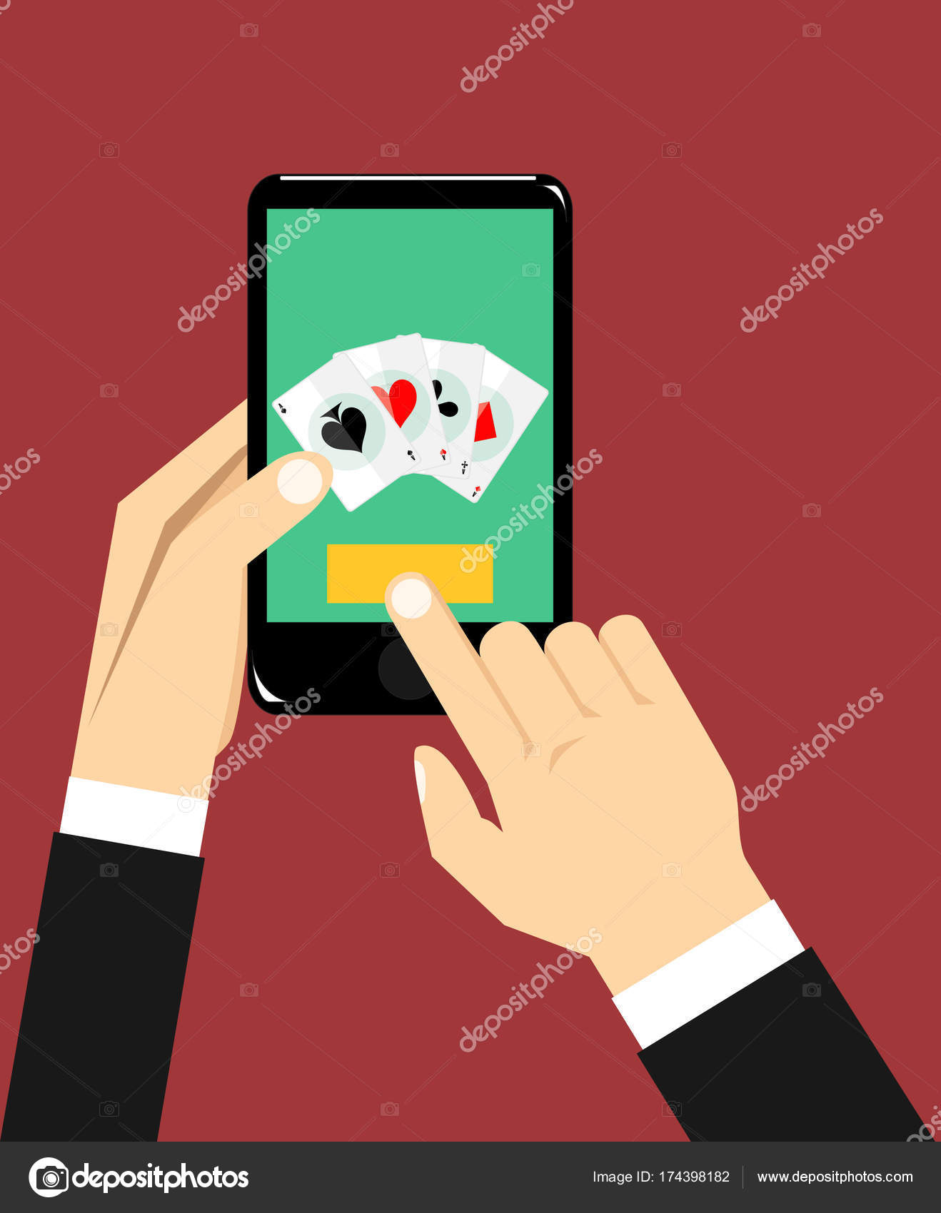 Pessoas de jogos em estilo simples jogo de vídeo dos desenhos animados  ilustração vetorial mão segurando o telefone celular