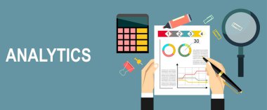 Web Analytics bilgiler ve geliştirme web sitesi istatistik. Kavram başarılı iş kurma