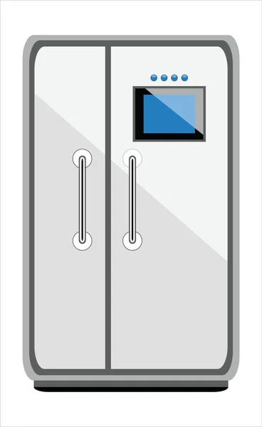 Refrigerador Icono Ilustración Estilo Plano Vectorial — Vector de stock