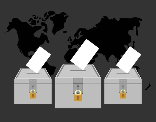 投票の概念 フラット スタイルのベクトル図 — ストックベクタ