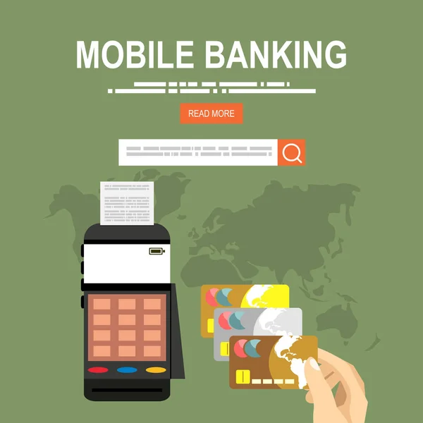 Koncepcja Płatności Online Mobilne Ilustracja Wektorowa — Wektor stockowy