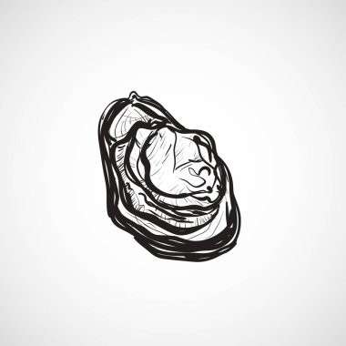 istiridye el çizilmiş kroki, vektör çizim 