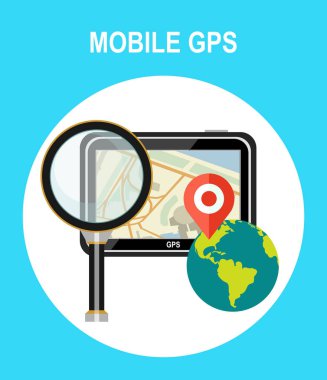GPS navigasyon tasarım, vektör çizim