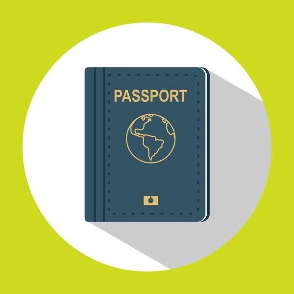 Flat Passport Ison Vector Illustration — Stock Vector